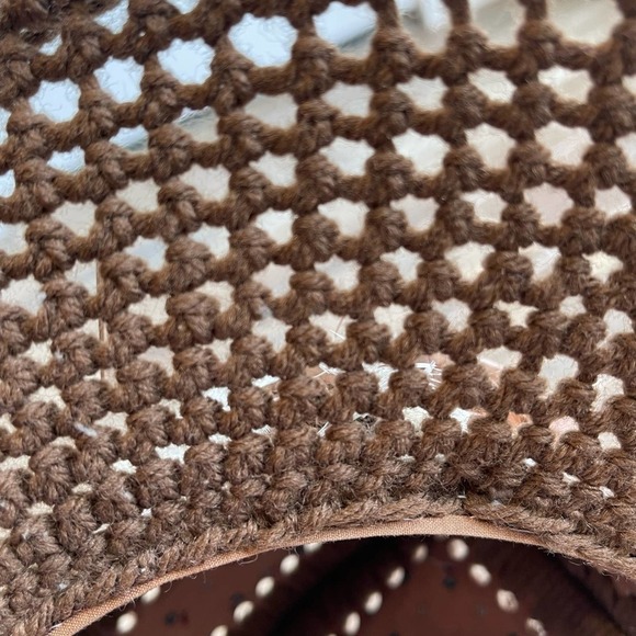 Vintage Handmade Crochet Feathers And Lace Hat Brown Women\'s OS main image 11